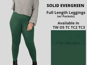 Solid Evergreen GO GREEN Leggings with Pockets