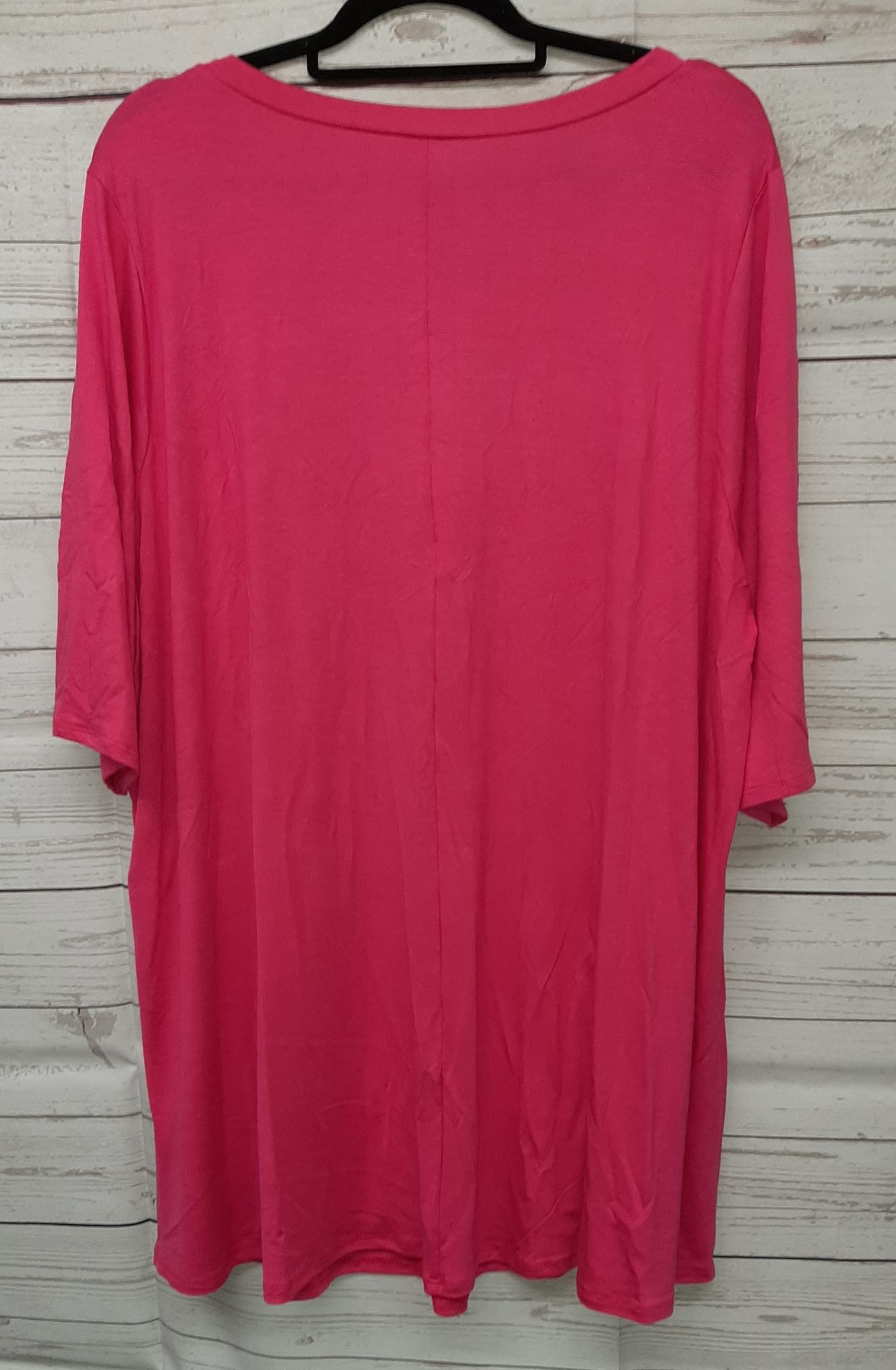 PSFU Pink V Neck Short Sleeve Shirt