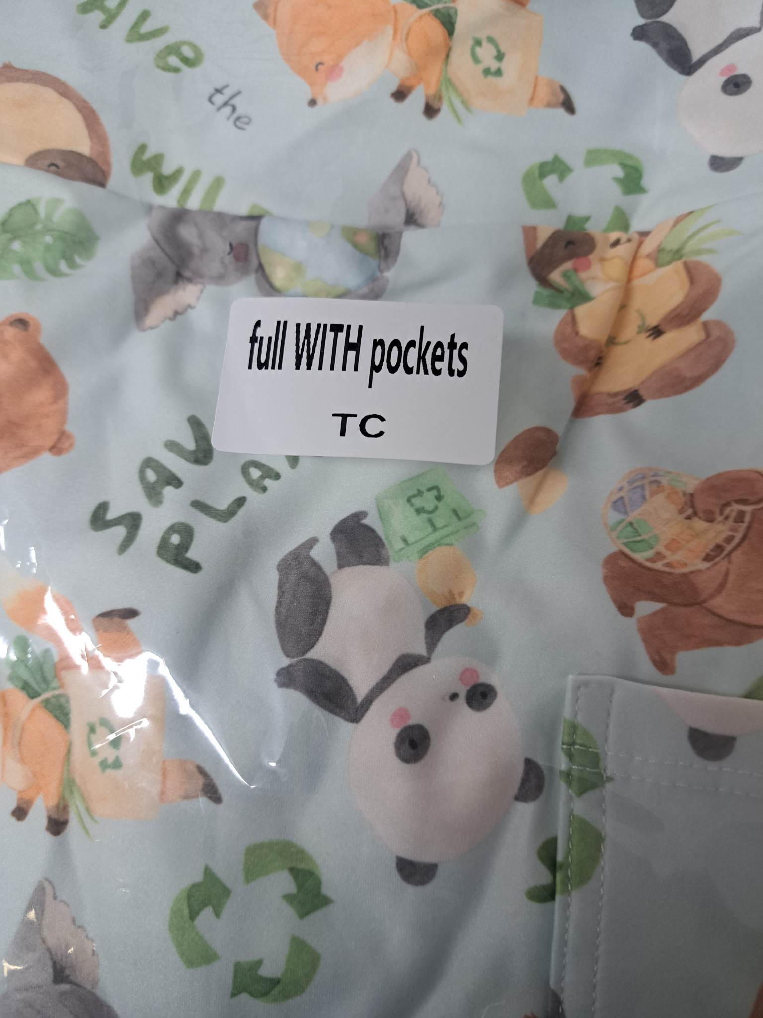 Adorable Animal Bear Save the Planet Leggings